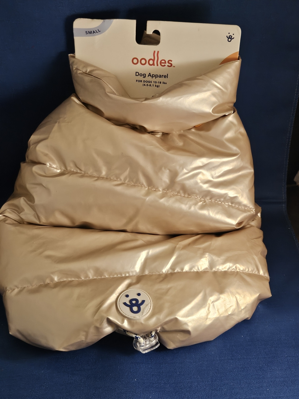 Blush Pink Puffer Dog Jacket – Oodles Small (10–18 lbs) | Cozy & Stylish